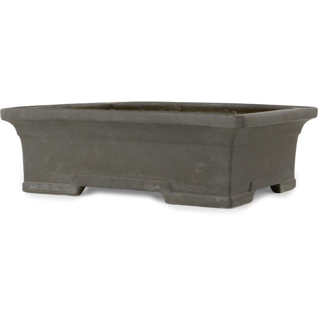 Rectangular unglazed bonsai pot by Kyuhoen (Shunhosho) - 402 x 305 x 125 mm