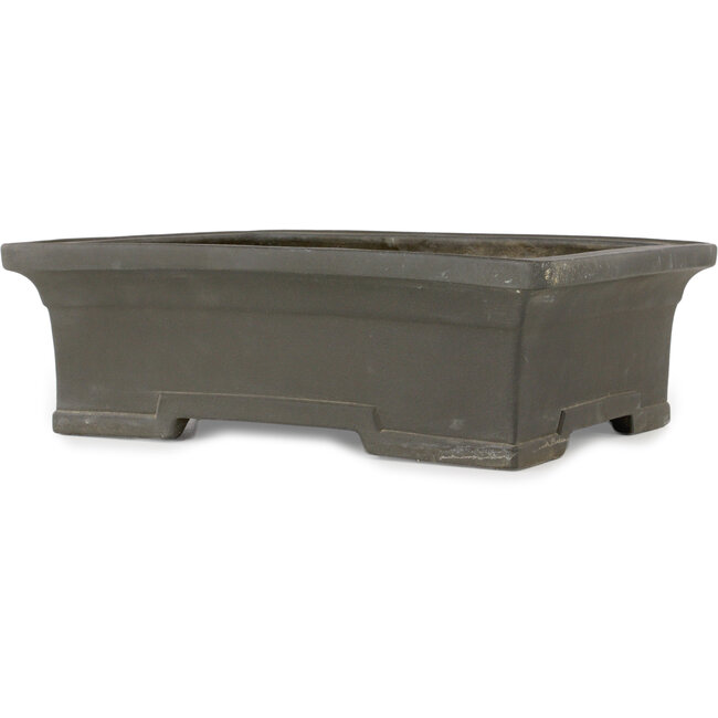 Rectangular unglazed bonsai pot by Kyuhoen (Shunhosho) - 402 x 305 x 125 mm