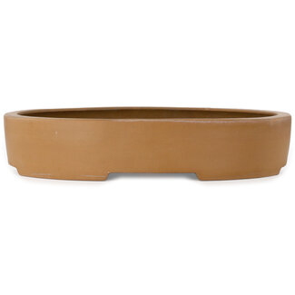 547 mm oval unglazed pot from Japan