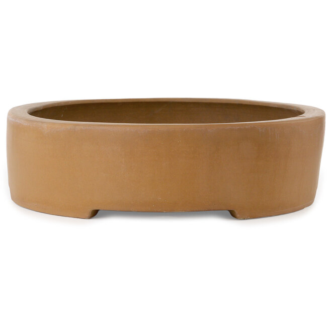 Oval unglazed bonsai pot - 547 x 397 x 107 mm
