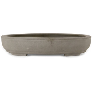  Yamaaki Vaso bonsai ovale non smaltato da 535 mm di Yamaaki Toshio (terza generazione), Tokoname, Giappone