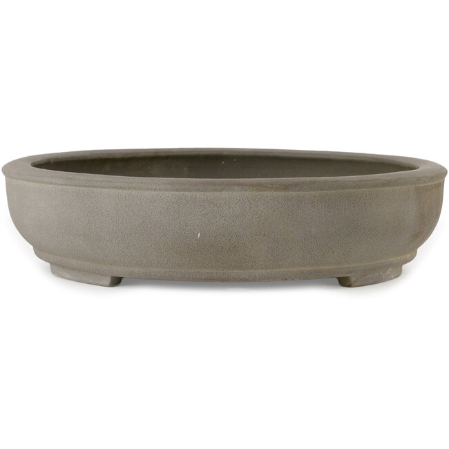 Vaso bonsai ovale non smaltato di Yamaaki Toshio (terza generazione) - 535 x 455 x 105 mm