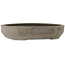 Ovaler, unglasierter Bonsai-Topf von Yamaaki Toshio (dritte Generation) – 535 x 455 x 105 mm