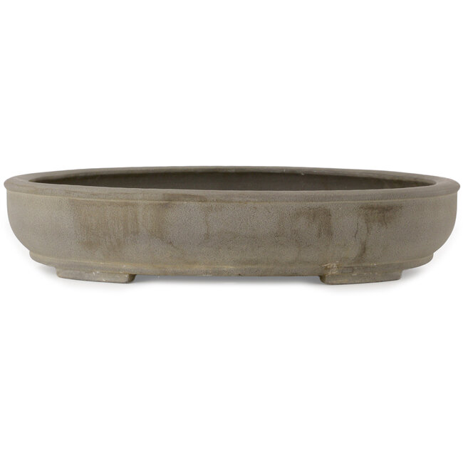 Pot à bonsaï ovale non émaillé de Yamaaki Toshio (troisième génération) - 535 x 455 x 105 mm