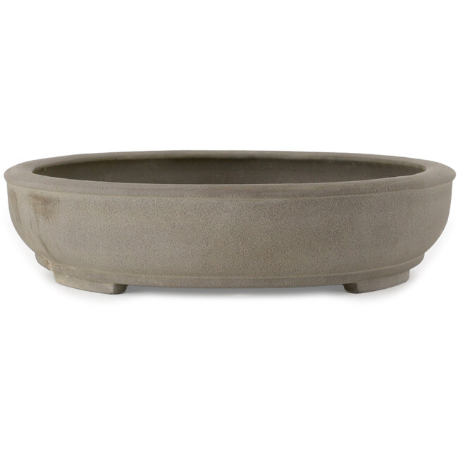 Pot à bonsaï ovale non émaillé de Yamaaki Toshio (troisième génération) - 535 x 455 x 105 mm
