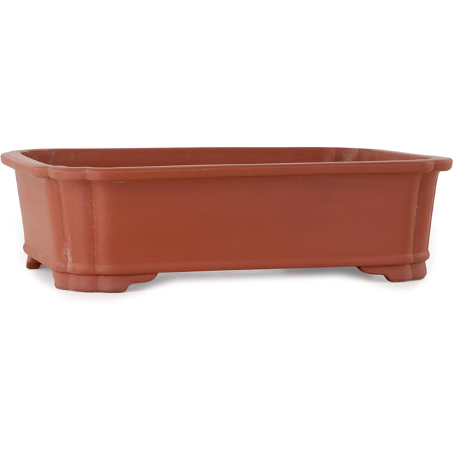 Vaso bonsai Lotus non smaltato di Suishoen Hekisui - 420 x 293 x 115 mm