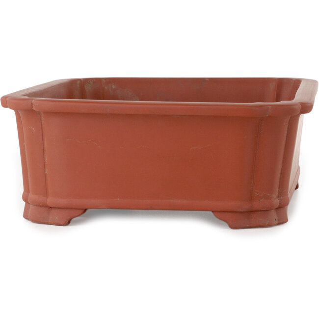 Vaso bonsai Lotus non smaltato di Suishoen Hekisui - 420 x 293 x 115 mm