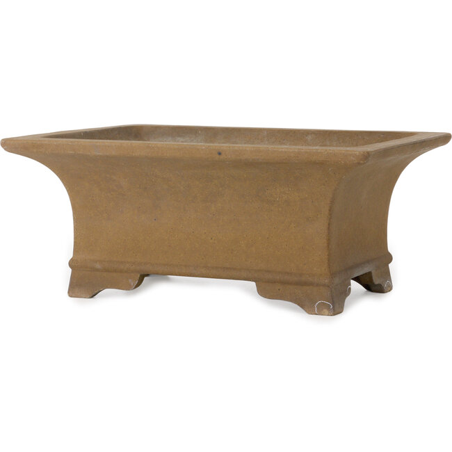 Rectangular unglazed bonsai pot by Izumiya (Zenigo) - 400 x 293 x 163 mm
