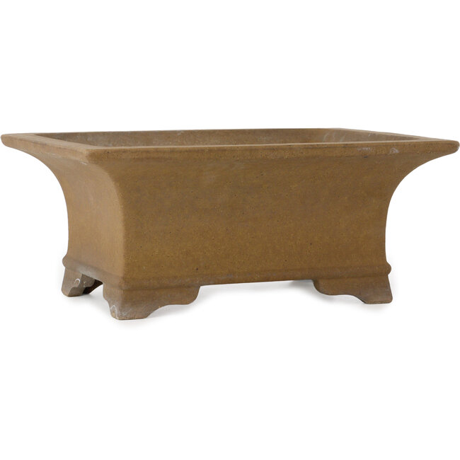 Maceta rectangular sin esmaltar para bonsái de Izumiya (Zenigo) - 400 x 293 x 163 mm