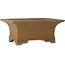Rectangular unglazed bonsai pot by Izumiya (Zenigo) - 400 x 293 x 163 mm