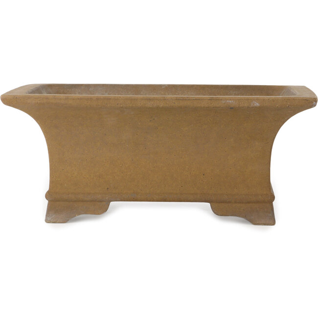 Rechthoekige, ongeglazuurde bonsaipot van Izumiya (Zenigo) - 400 x 293 x 163 mm