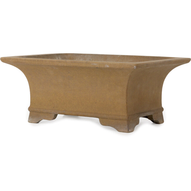 Pot à bonsaï rectangulaire non émaillé d'Izumiya (Zenigo) - 400 x 293 x 163 mm