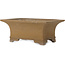 Rectangular unglazed bonsai pot by Izumiya (Zenigo) - 400 x 293 x 163 mm