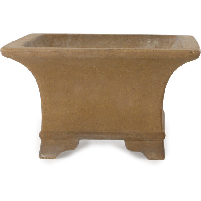 Maceta rectangular sin esmaltar para bonsái de Izumiya (Zenigo) - 400 x 293 x 163 mm