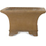 Rechthoekige, ongeglazuurde bonsaipot van Izumiya (Zenigo) - 400 x 293 x 163 mm