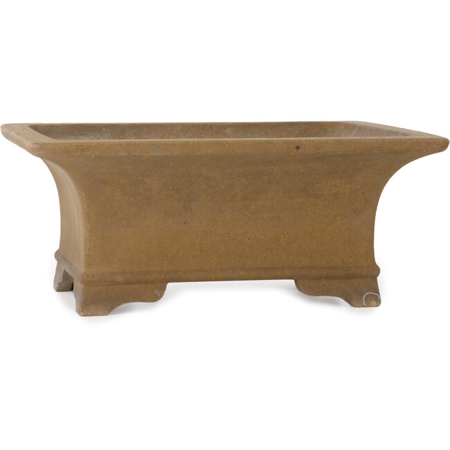 Rechthoekige, ongeglazuurde bonsaipot van Izumiya (Zenigo) - 400 x 293 x 163 mm