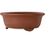 Round unglazed bonsai pot by Shouzan Mizuno - 362 x 362 x 137 mm