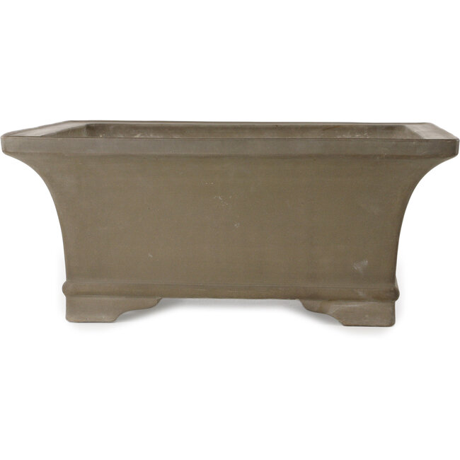Pot à bonsaï carré non émaillé de Suishoen Hekisui - 467 x 467 x 195 mm