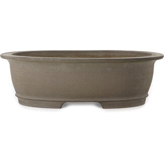 Gyouzan - Yukizyou Nakano & Yuuji Nakano 530 mm oval unglazed bonsai pot by Gyouzan, Tokoname, Japan