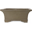 Square unglazed bonsai pot by Suishoen Hekisui - 467 x 467 x 195 mm