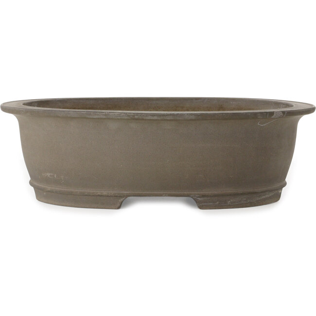 Pot à bonsaï ovale non émaillé de Gyouzan - 530 x 433 x 155 mm