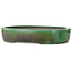 Oval green bonsai pot - 463 x 365 x 90 mm