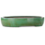 Oval green bonsai pot - 463 x 365 x 90 mm