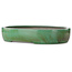 Oval green bonsai pot - 463 x 365 x 90 mm