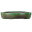 Pot ovale vert pour bonsaï - 463 x 365 x 90 mm
