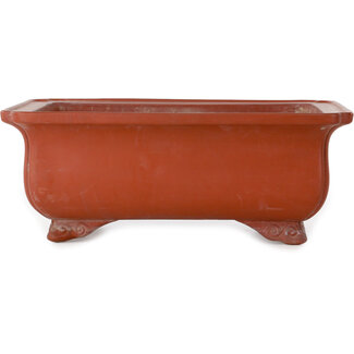 Keizan 402 mm rectangular unglazed bonsai pot by Keizan, Tokoname, Japan