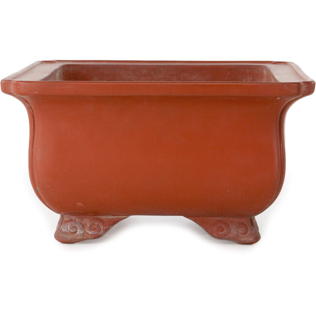 Maceta rectangular sin esmaltar para bonsái de Keizan - 402 x 290 x 150 mm