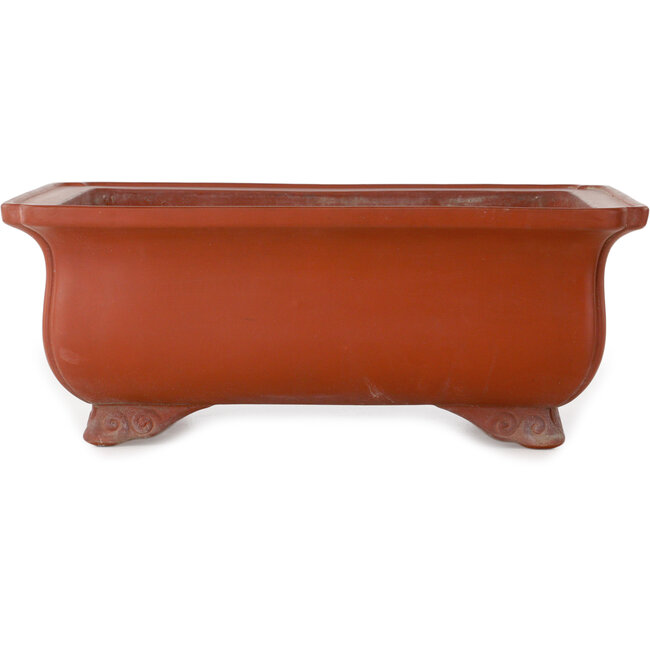 Maceta rectangular sin esmaltar para bonsái de Keizan - 402 x 290 x 150 mm