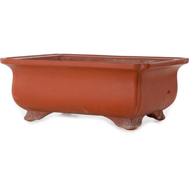 Vaso bonsai rettangolare non smaltato di Keizan - 402 x 290 x 150 mm