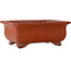 Rectangular unglazed bonsai pot by Keizan - 402 x 290 x 150 mm