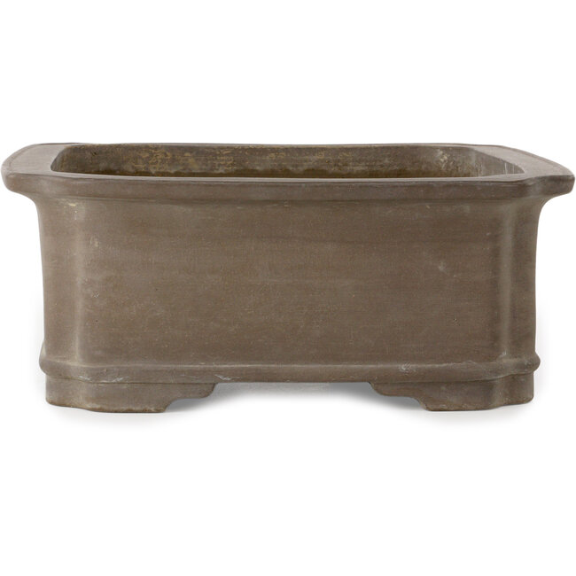 Vaso bonsai Mokko non smaltato di Akira Shozan (Sig. Akira Watanabe e Sig. Fumikazu Watanabe, Jukousan) - 425 x 345 x 135 mm