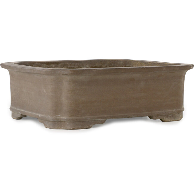 Vaso bonsai Mokko non smaltato di Akira Shozan (Sig. Akira Watanabe e Sig. Fumikazu Watanabe, Jukousan) - 425 x 345 x 135 mm