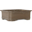 Mokko unglazed bonsai pot by Akira Shozan (Mr. Akira Watanabe and Mr. Fumikazu Watanabe, Jukousan) - 425 x 345 x 135 mm