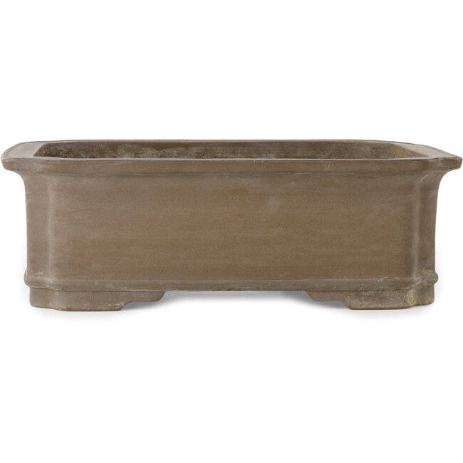 Mokko unglazed bonsai pot by Akira Shozan (Mr. Akira Watanabe and Mr. Fumikazu Watanabe, Jukousan) - 425 x 345 x 135 mm