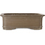 Mokko unglazed bonsai pot by Akira Shozan (Mr. Akira Watanabe and Mr. Fumikazu Watanabe, Jukousan) - 425 x 345 x 135 mm