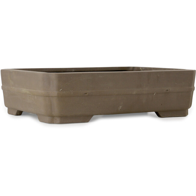 Rechteckiger, unglasierter Bonsai-Topf – 415 x 323 x 112 mm
