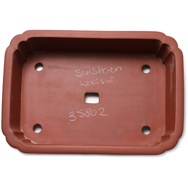 Lotus bonsai pot zonder glazuur van Suishoen Hekisui - 420 x 293 x 115 mm