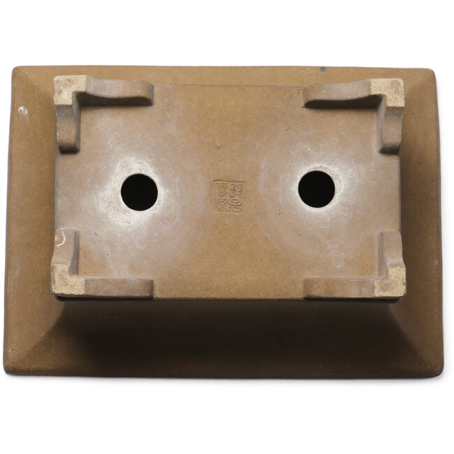 Rechthoekige, ongeglazuurde bonsaipot van Izumiya (Zenigo) - 400 x 293 x 163 mm