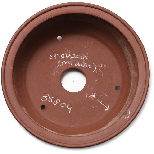 Pot à bonsaï rond non émaillé de Shouzan Mizuno - 362 x 362 x 137 mm