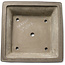 Square unglazed bonsai pot by Suishoen Hekisui - 467 x 467 x 195 mm