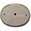 Oval green bonsai pot - 463 x 365 x 90 mm
