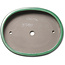 Oval green bonsai pot - 463 x 365 x 90 mm