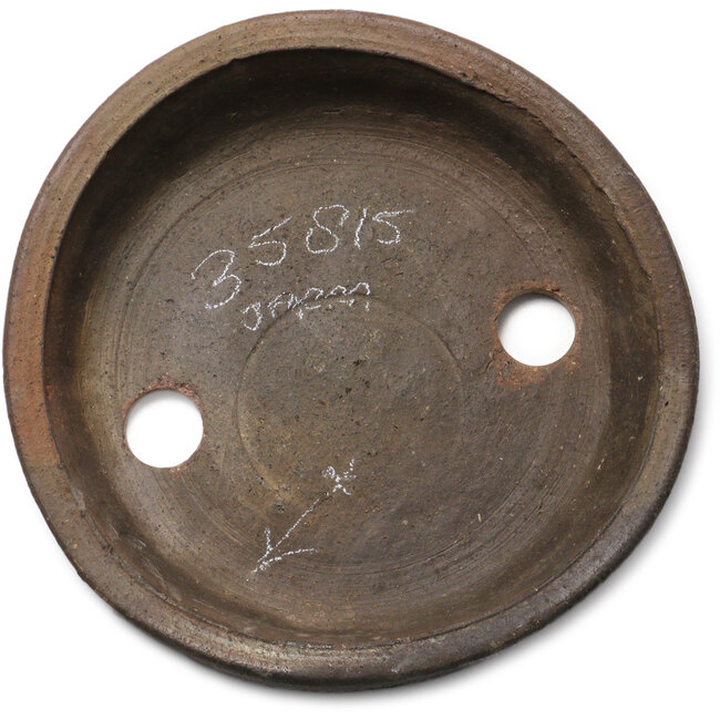 Ronde, ongeglazuurde bonsaipot - 285 x 285 x 60 mm