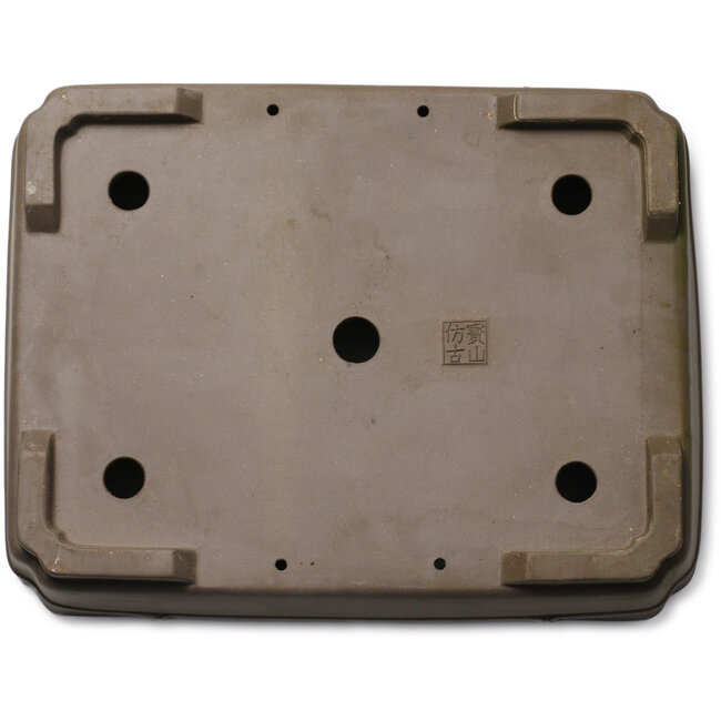 Maceta rectangular sin esmaltar para bonsái - 415 x 323 x 112 mm