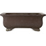 Rectangular unglazed bonsai pot by Keizan - 415 x 300 x 160 mm