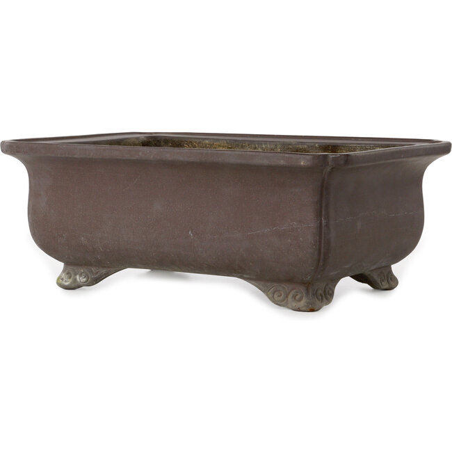 Rechteckiger, unglasierter Bonsai-Topf von Keizan – 415 x 300 x 160 mm